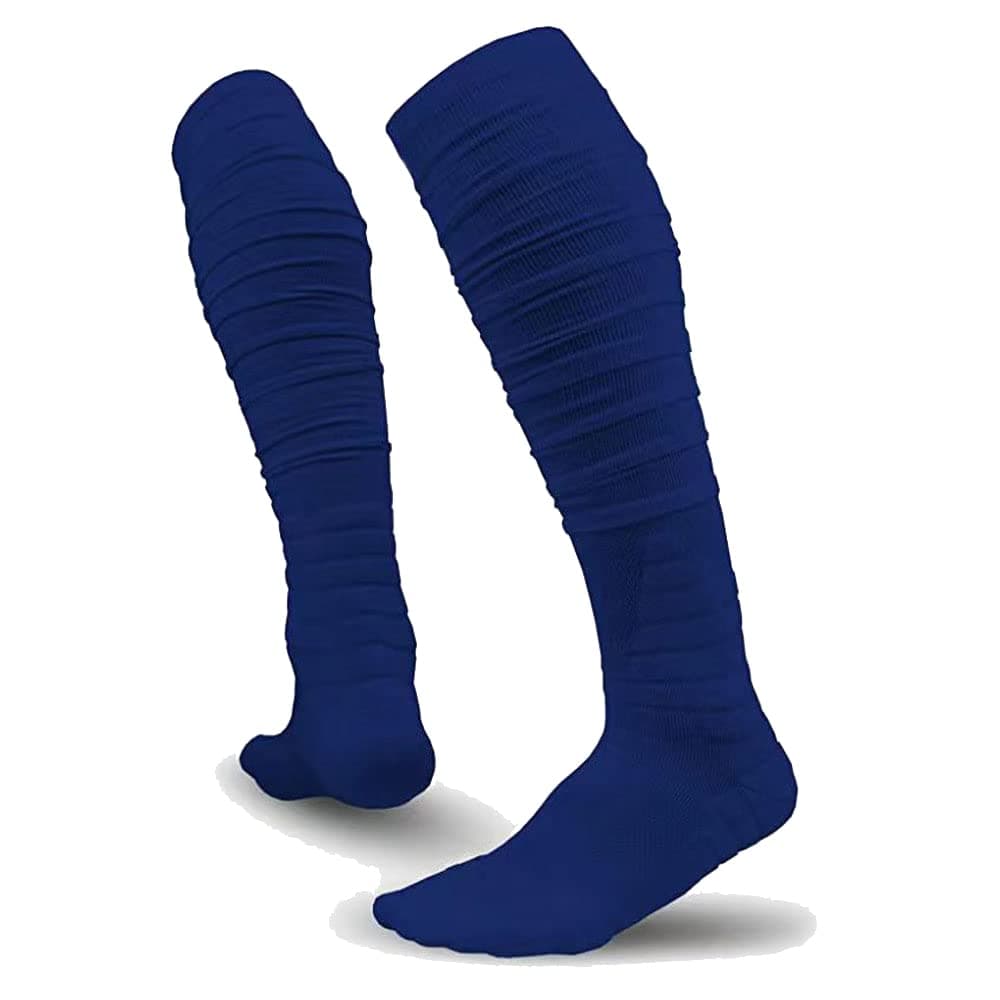 🧦 Alienjoy Männer Scrunch Fußball Socken Extra lange gepolsterte Knie High Baseball Sportsocken | Blau