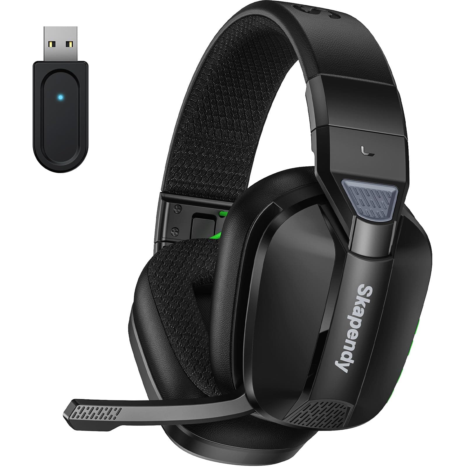 Skapendy Wireless Gaming Headset | Faltbares Gaming Kopfhörer Mit Mikrofon
