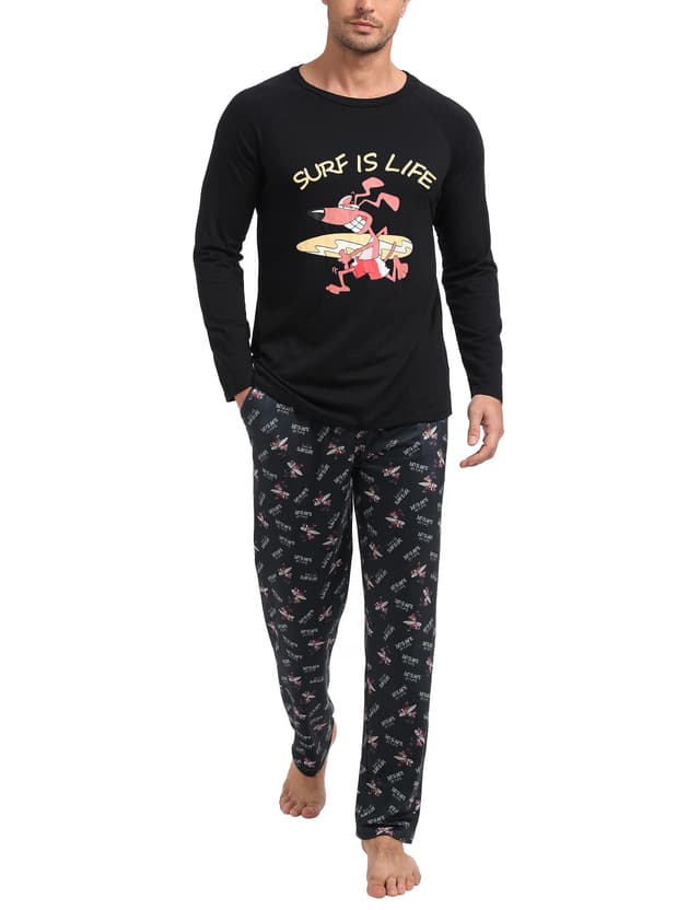 Jahetuul Schlafanzug Herren lustig Pyjama Männer 🌙👕