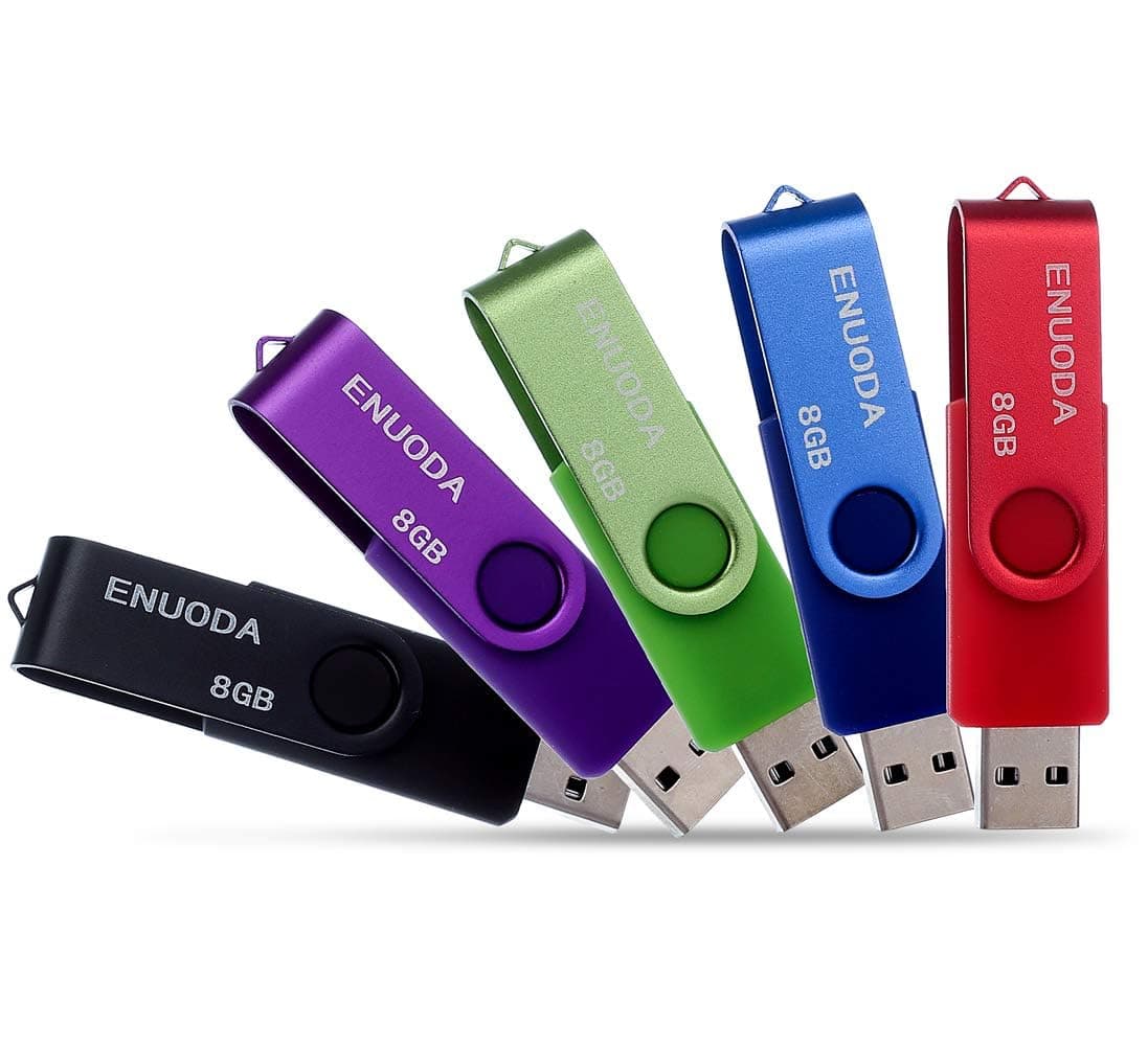 🌈 ENUODA 5 Stück USB Stick 8GB Metall Mehrfarbig High Speed USB 2.0 Flash Drive Pack 🚀
