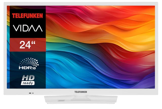 📺 Telefunken Fernseher 24 Zoll Smart TV VIDAA XH24VP550M-W HD Fernseher Weiß