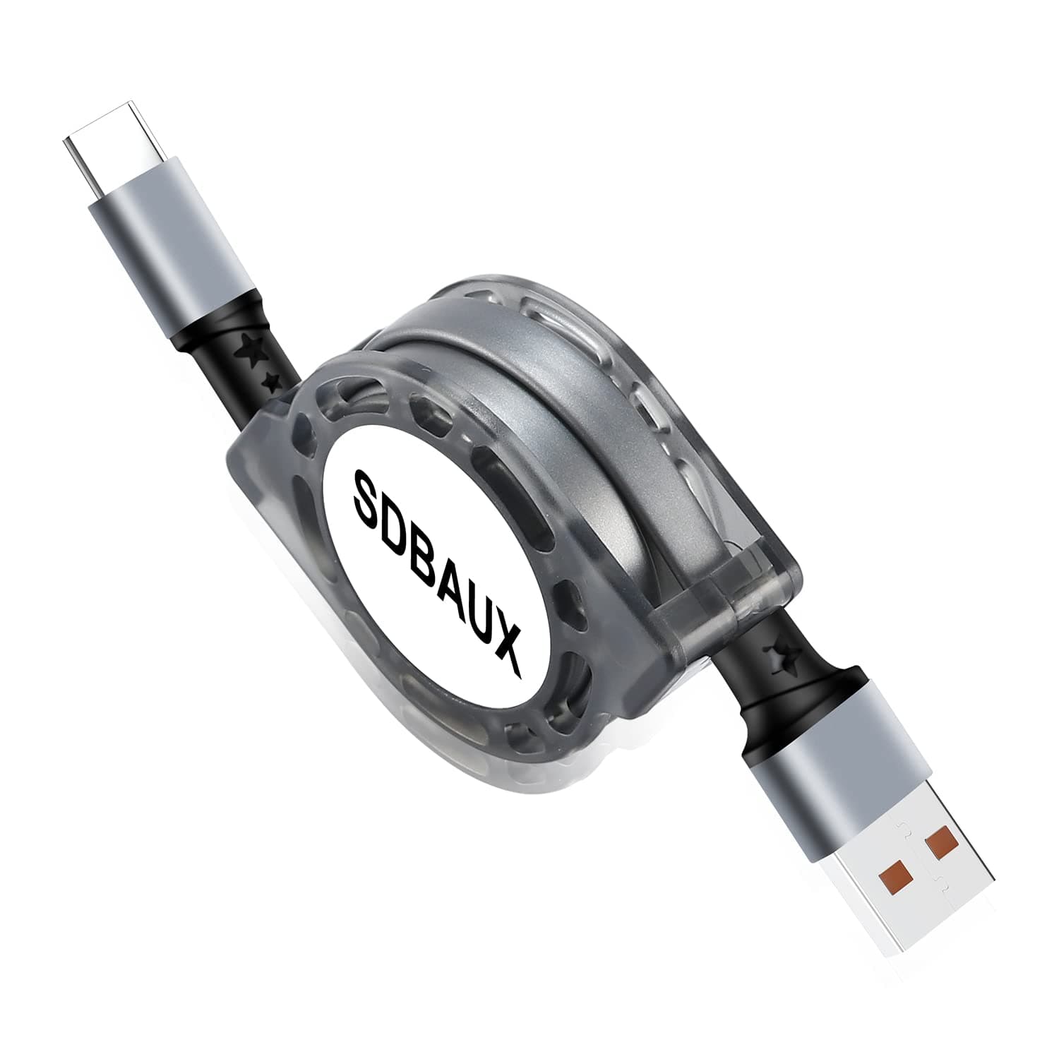 SDBAUX USB C Kabel 1M, QC 3.0(3A) Schnellladung Einziehbares USB Typ C Ladekabel und Datenkabel für iPhone 16/15 Serie, iPad Pro 2020, Samsung Galaxy S25 S24 S23 Ultra, Huawei, LG, Moto, Sony, Switch USB A auf USB C 📱🔋