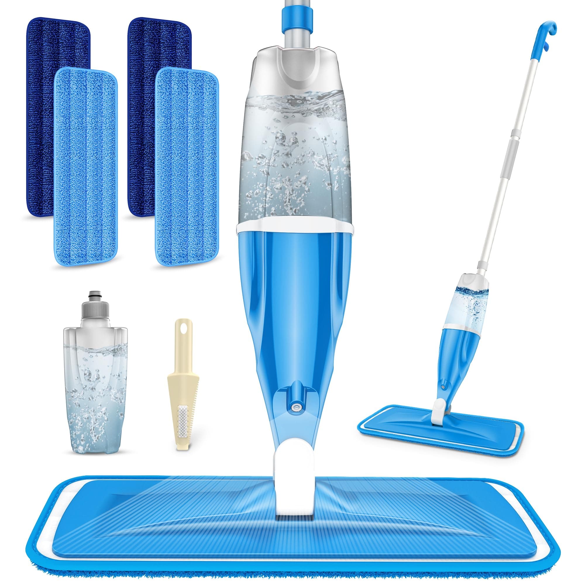 Bodenwischer mit Sprühfunktion - EXEGO Sprühwischer Bodenwischer mit 4-Mikrofaserbezug 🌟