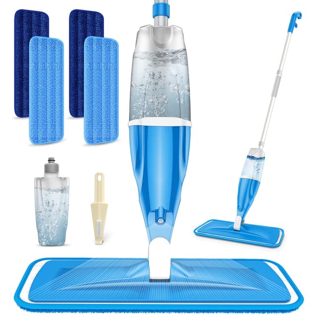 Bodenwischer mit Sprühfunktion - EXEGO Sprühwischer Bodenwischer mit 4-Mikrofaserbezug 🌟