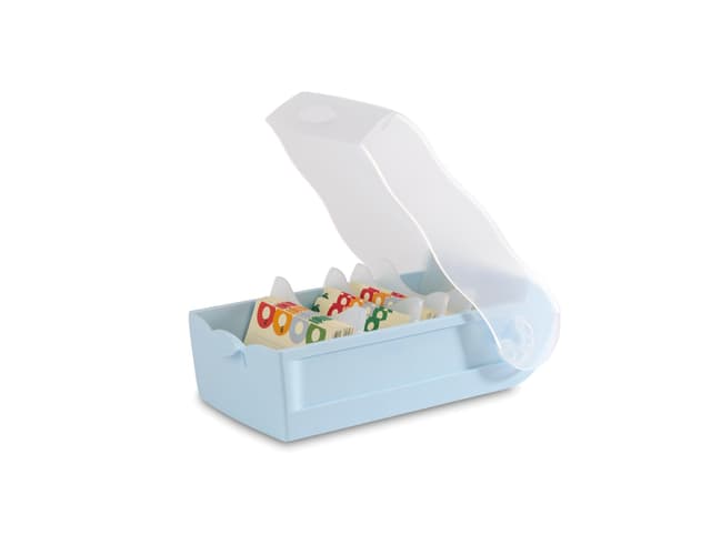 HAN Lernkarteibox CROCO Pastellblau 📚🦎