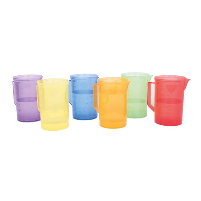 🌈 Tolles Angebot! TickiT 73103 Translucent Colour Jug Set, 77 mm Dia, 6 Stücke 🎨