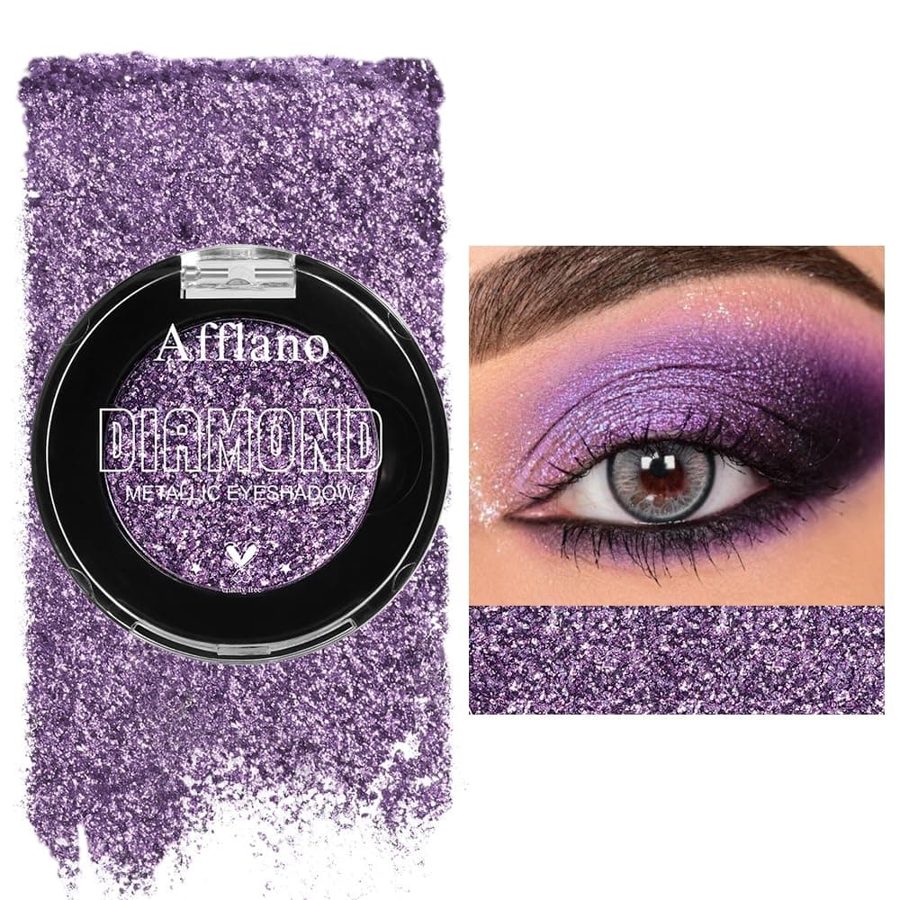 DE'LANCI Lila Glitzer Lidschatten für Highlighter Make-up ✨