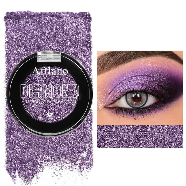 DE'LANCI Lila Glitzer Lidschatten für Highlighter Make-up ✨