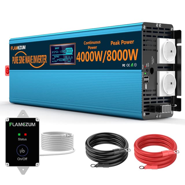 SUDOKEJI 4000w Spannungswandler 24v 230v Reiner Sinus Wechselrichter 🌟🔋