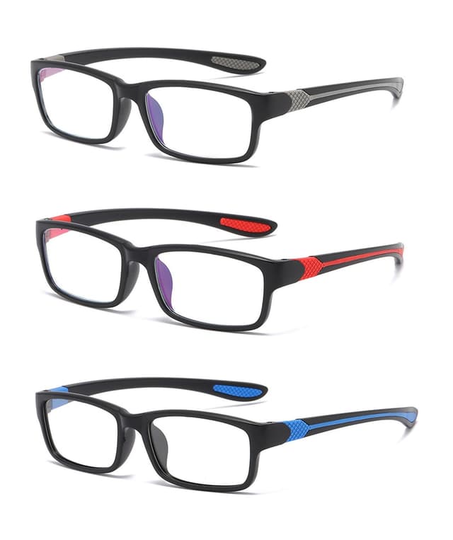 👓 Eyglajdd TR90 Rechteck Zweifarbig Lesebrille Lesehilfe 3er Pack 3.0x