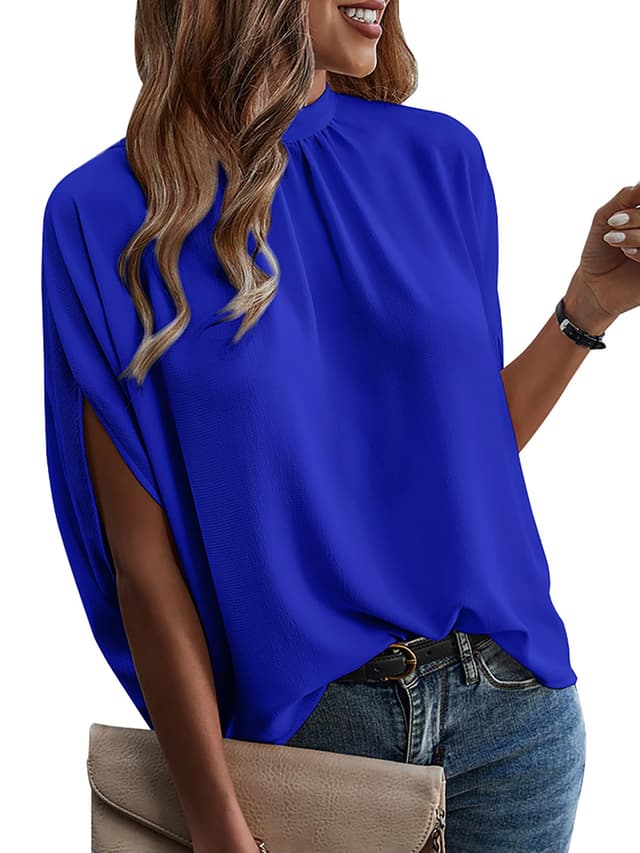 ONAYEYO Damen Elegant Bluse Casual Lose Tunika 😍👚