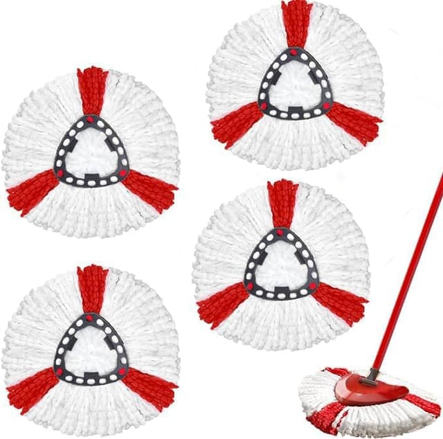 🧹🌟 4er Set Mikrofaser Wischmopp Ersatzköpfe für Vileda Turbo 2-in-1 Mopp