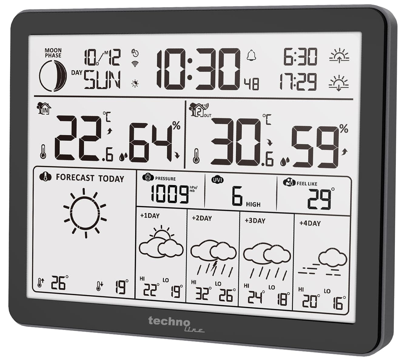 🌤️📱 Technoline WD3000 - Wetterstation mit 4 Tage Wettervorhersage!