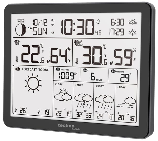 🌤️📱 Technoline WD3000 - Wetterstation mit 4 Tage Wettervorhersage!