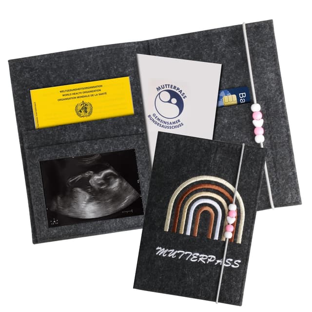 Mutterpass Schutzhülle aus Filz mit exquisitem Musterdesign ❤️