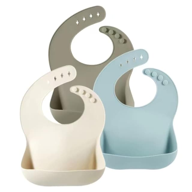 🐼 PandaEar 3 Silikon Lätzchen Set für Babys & Kleinkinder 🍼👶