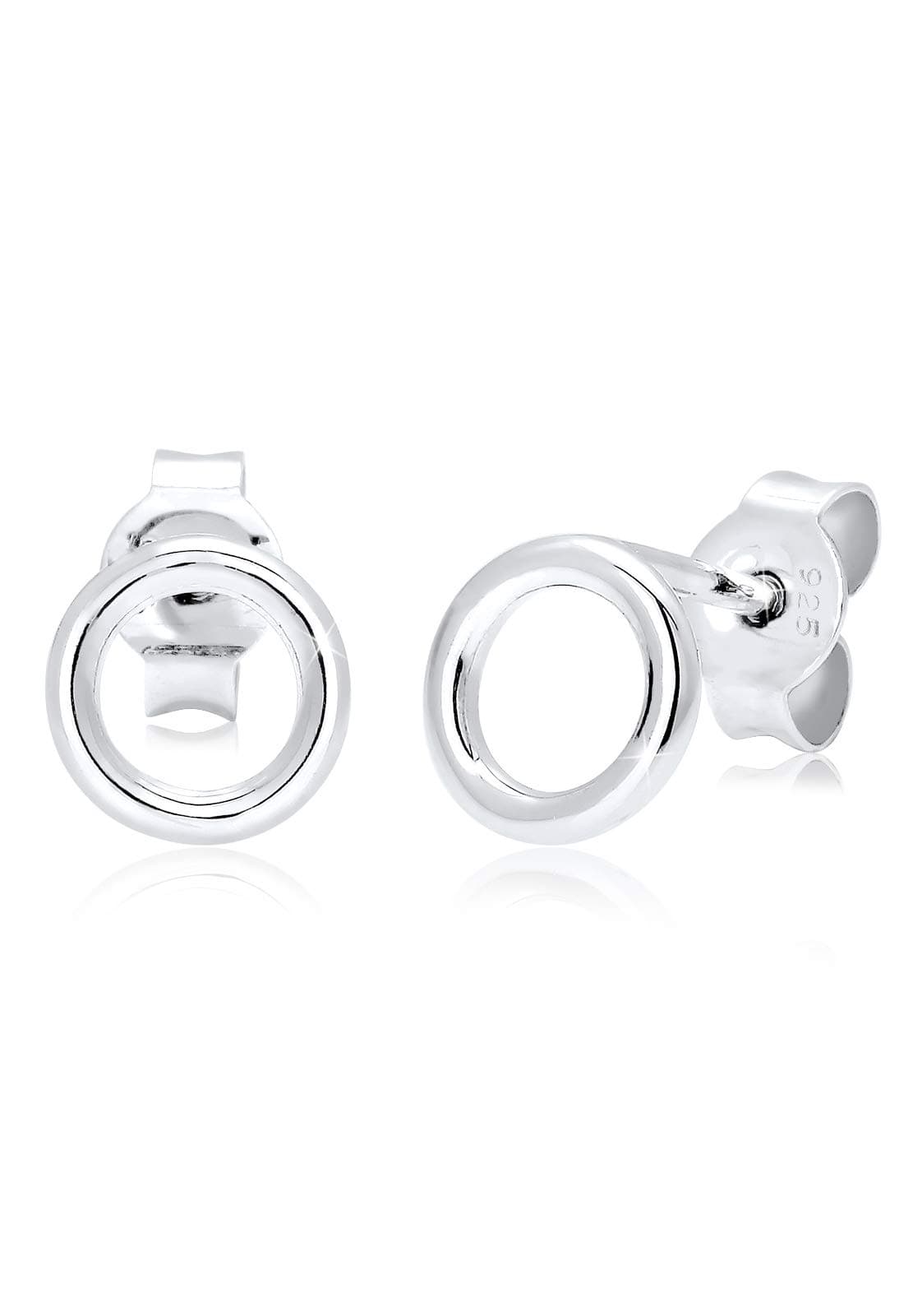 Elli Damen Ohrringe Basic Kreis Rund Geo Minimal in 925 Sterling Silber 🔘💎