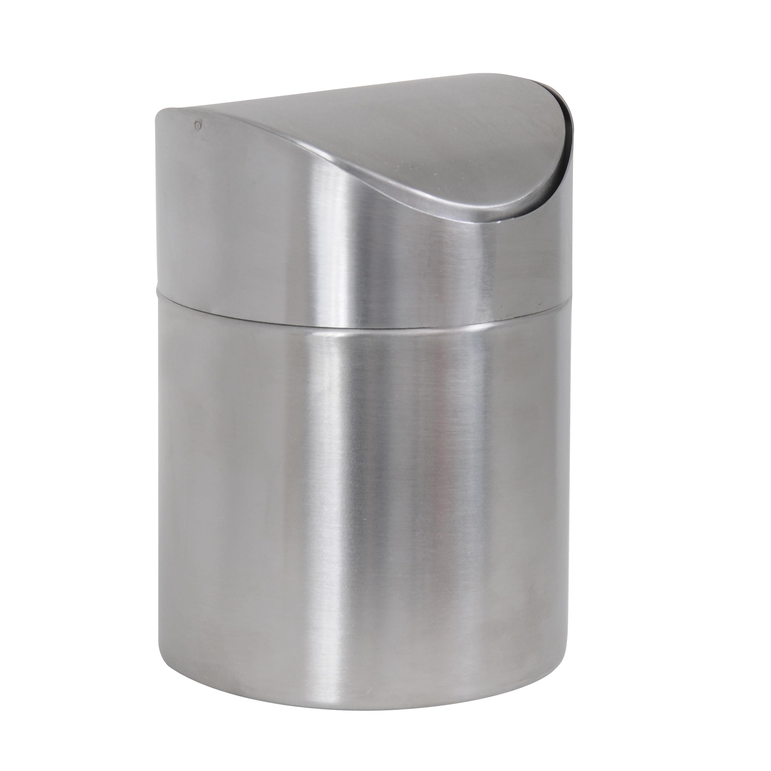 🗑️ MSV Tischmülleimer Edelstahl Schwingdeckel 12x16,5 cm