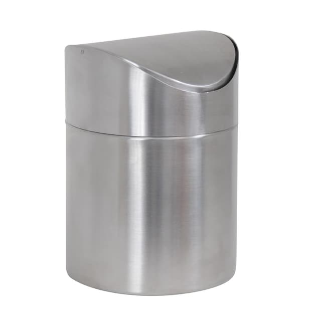 🗑️ MSV Tischmülleimer Edelstahl Schwingdeckel 12x16,5 cm