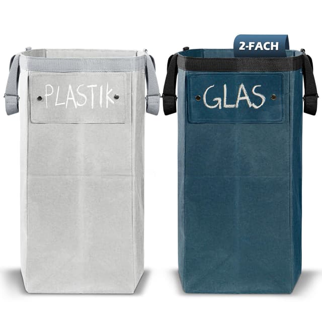 🌿 NAYAHOSE Mülltrennsystem 2fach Mülltrennung für Plastik, Glas, Papier