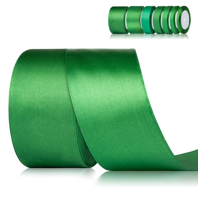 Fyshird Satinband Grün 50mm x 22m Geschenkband - DIY-Projekte & Dekorationen 🎁