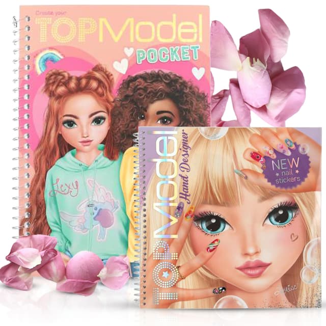 TOPModel Hand Designer Malbuch & Pocket Malbuch: Kreative Modewelt für Fashionistas! 🎨✋📚✏️🎁