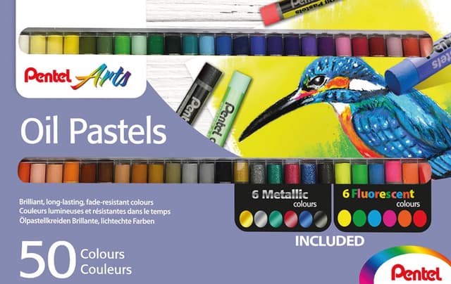 Sonderangebot: Pentel PHN Ölpastellkreide - 50 Farben inkl. Metallic und Neon 🎨🌟