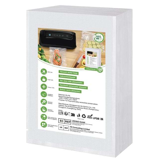🌟 BoxLegend Profi Vakuumierbeutel 23x33 cm/100 Beutel - BPA-frei & Kochfest