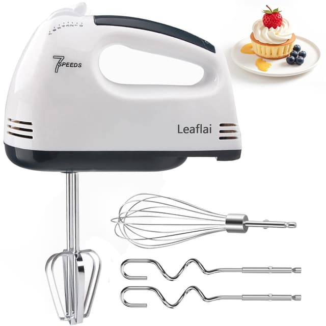 🌟 Handrührer Elektrisch-Handrührgerät, 7 Stufen Handmixer 🌟