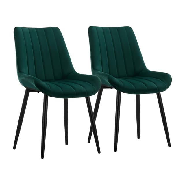 🌟 Angebot: CLIPOP Samt Esszimmerstühle 2er Set in Grün 🌟