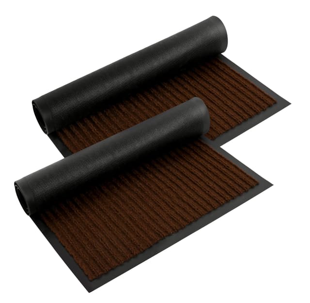 🌟 LUA VIKA Fussmatte Set (2er), Innen & Außen, 60x90 cm Braun 🌟
