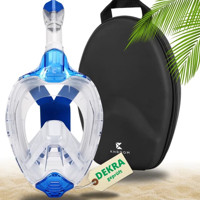 Khroom Schnorchelmaske für Erwachsene & Kinder | CO2 Sicherheit | Vollmaske Seaview X - Tauchmaske