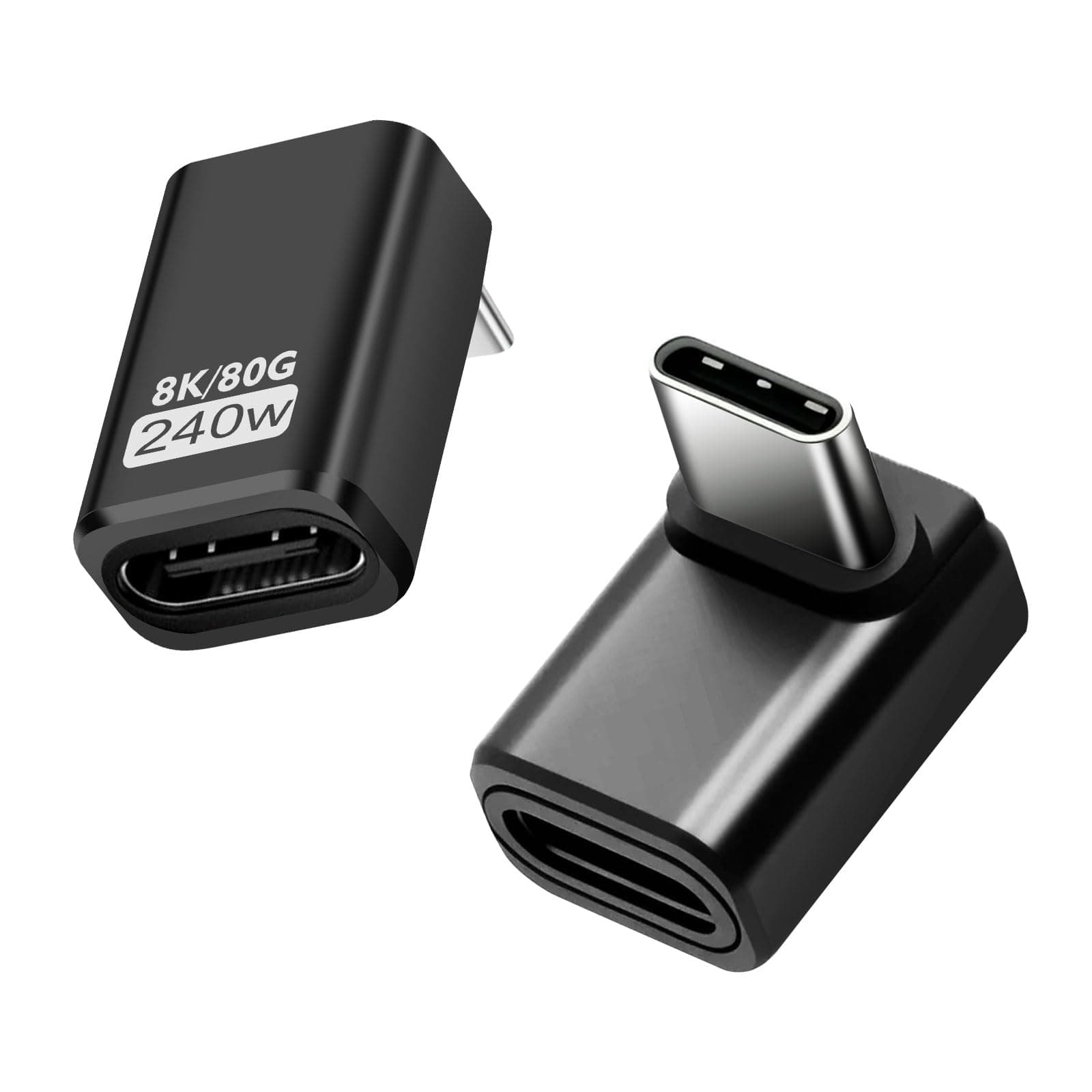 🔌🖥️ Puiseno 2 Stück USB-C Adapter | Unterstützt Thunderbolt 5 | 240W | 80Gbps | Schwarz