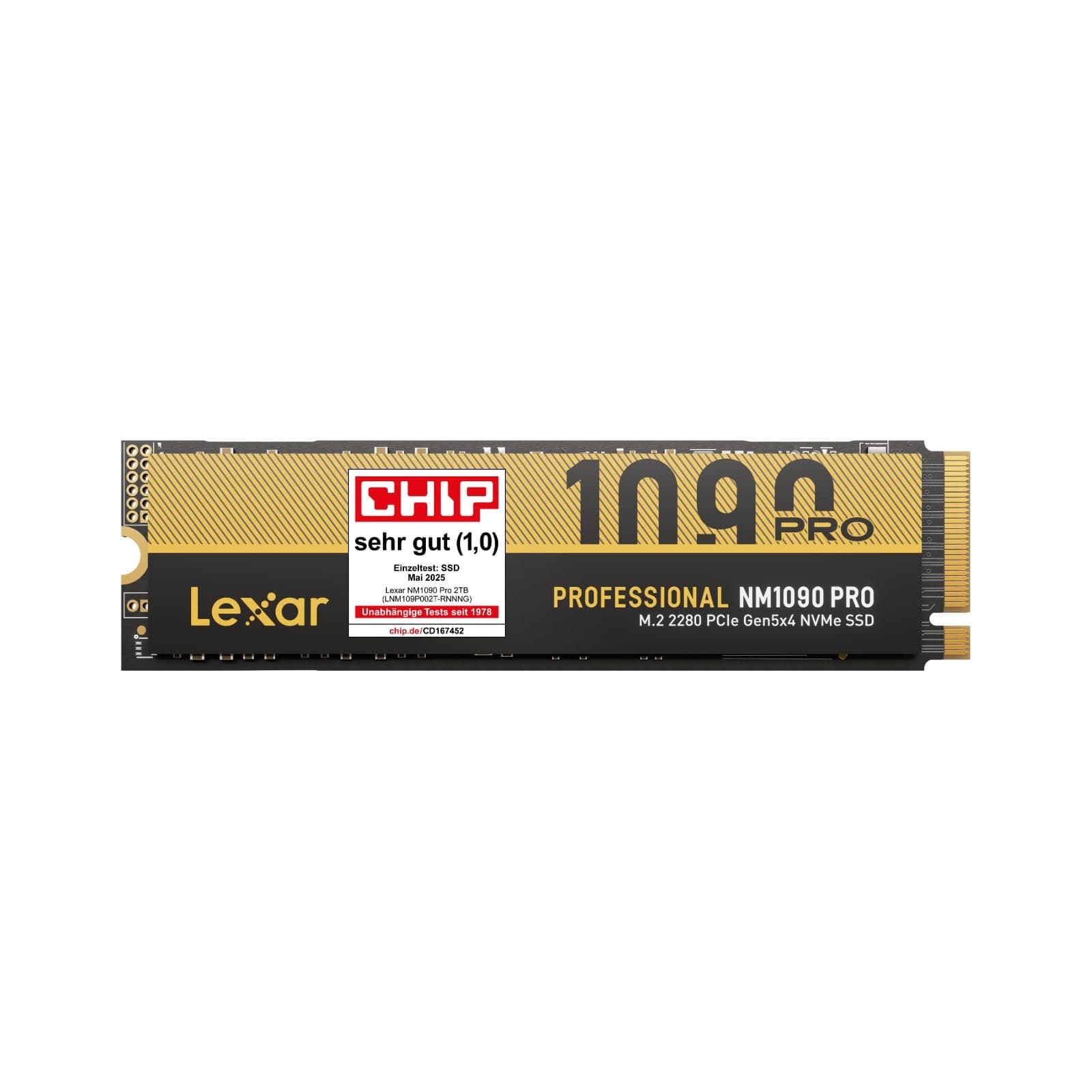 Lexar NM1090 PRO 1TB PCIe 5.0 Gen5 NVMe SSD - Bis zu 14.000MB/s