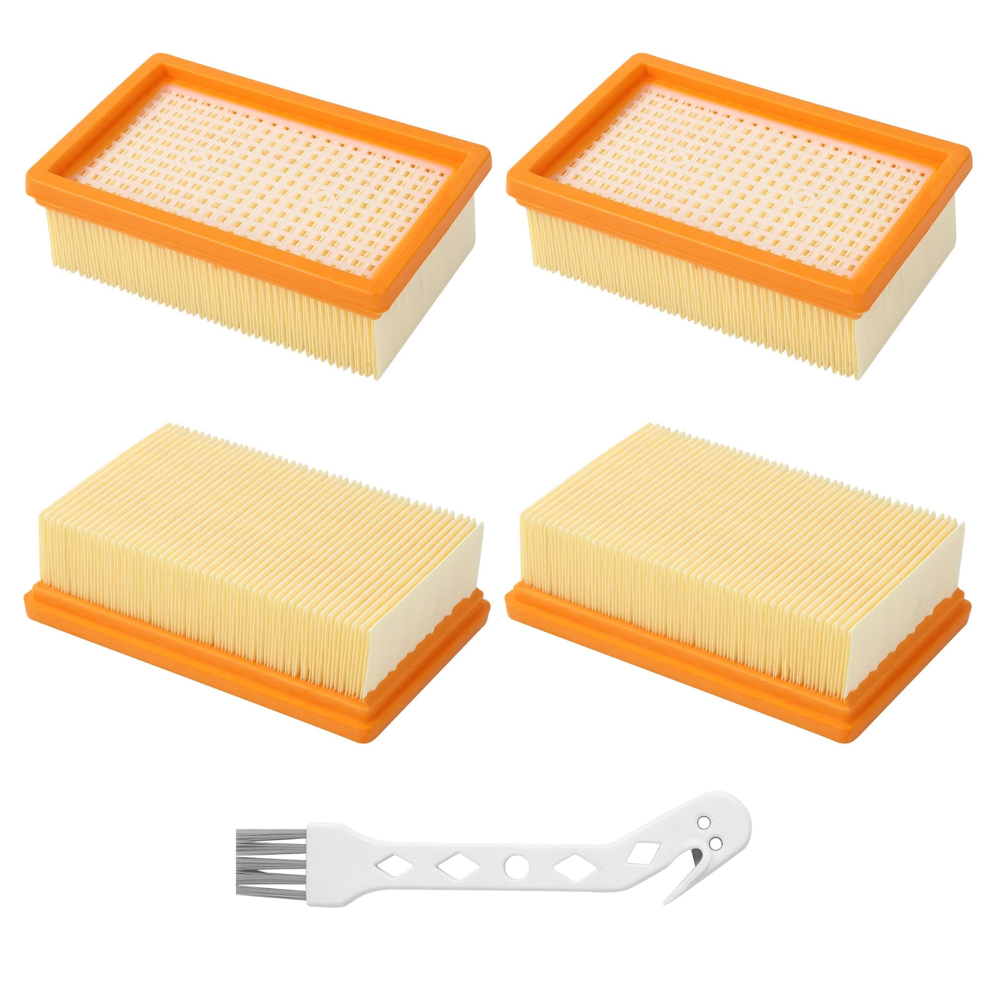 🔥 Mega-Angebot! 4 Stück Flachfaltenfilter für Kärcher WD4, WD5, WD6, MV4, MV5, MV6