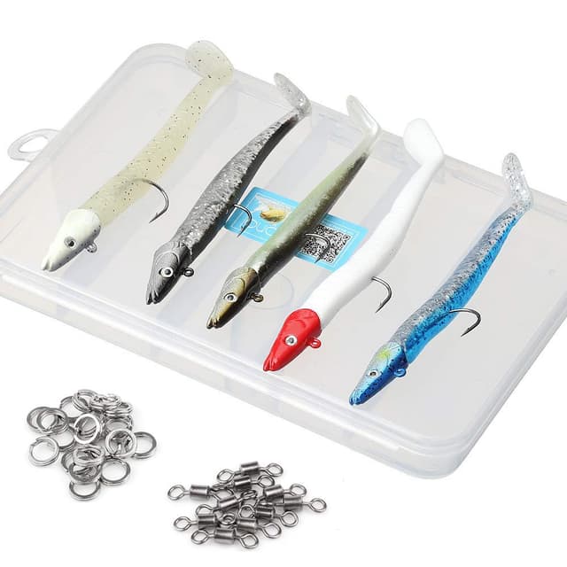 DONQL Weiche Angelköder mit Bleikopf Jigs Haken 🎣🐟