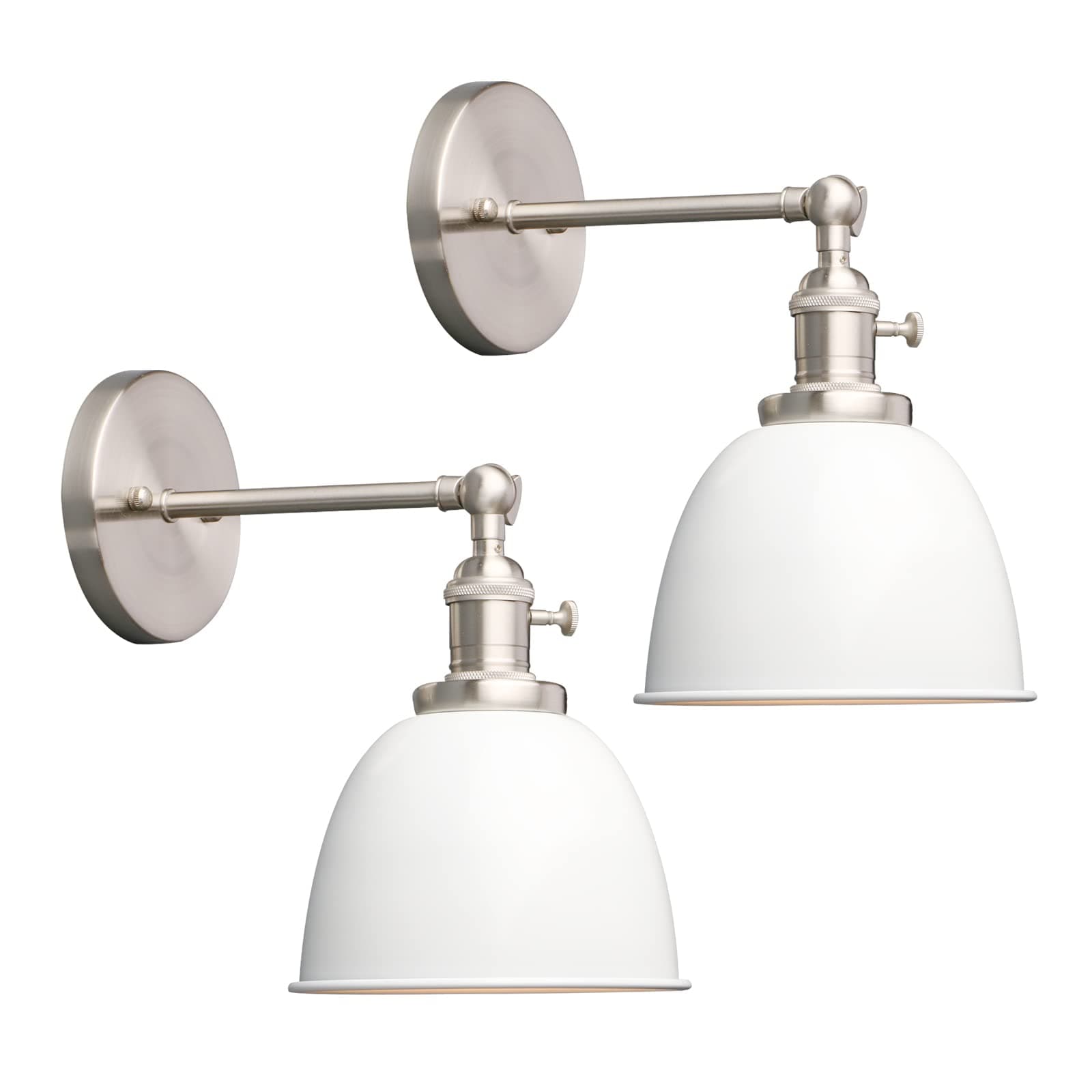 Phansthy 2 Stücke Wandleuchte mit Metall-Schirm Wandlampe Industrial Design