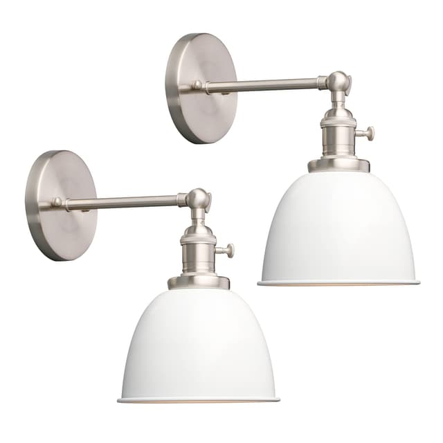 Phansthy 2 Stücke Wandleuchte mit Metall-Schirm Wandlampe Industrial Design