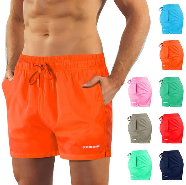 sesto senso Herren Badehose Modische Farben Badeshorts 🩳🏖️