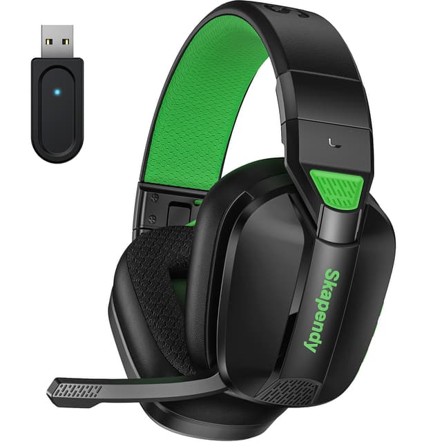 Skapendy Wireless Gaming Headset für PS5, PS4, PC | Faltbares Gaming Kopfhörer Mit Mikrofon