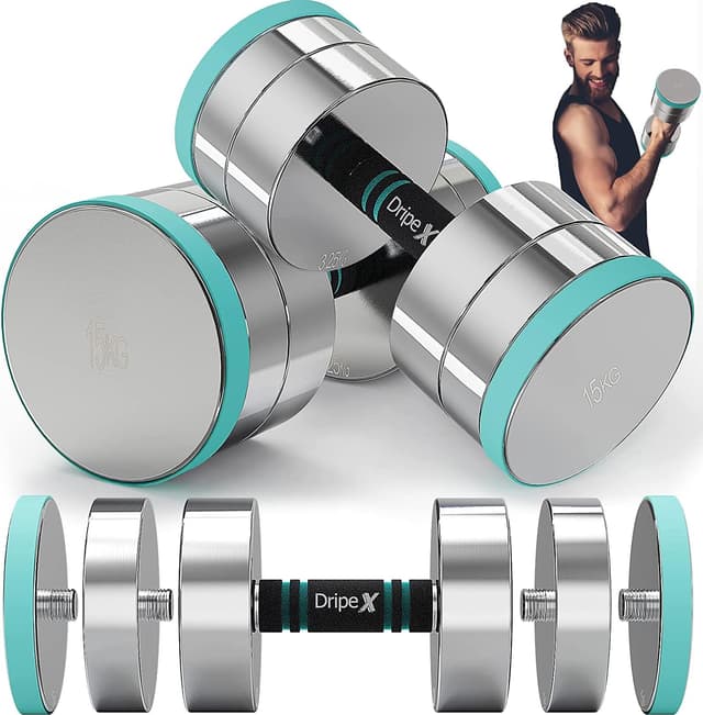 Dripex Hanteln Set aus Stahl 2 x 15KG 💪🏋️‍♂️