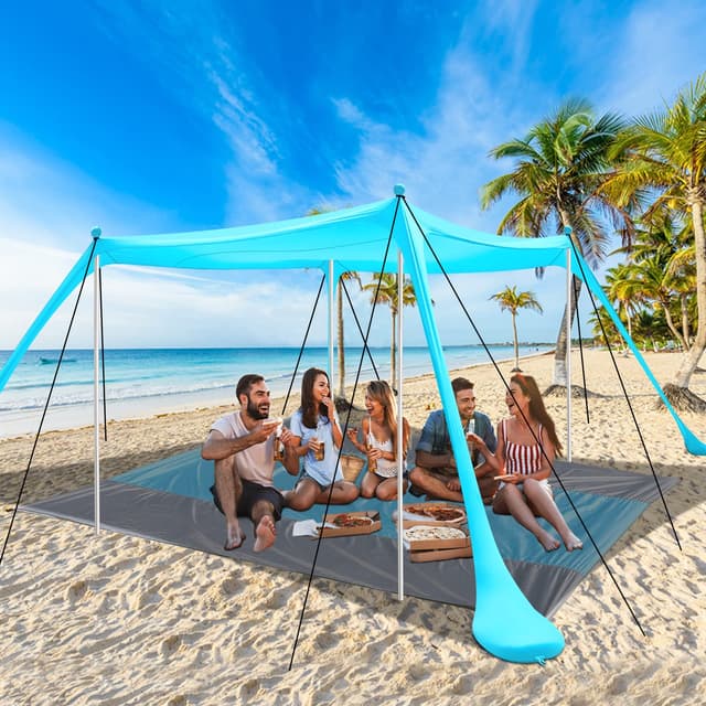 🌞 Strandzelt UV Schutz riggoo Sonnenzelt Sonnensegel 🌊