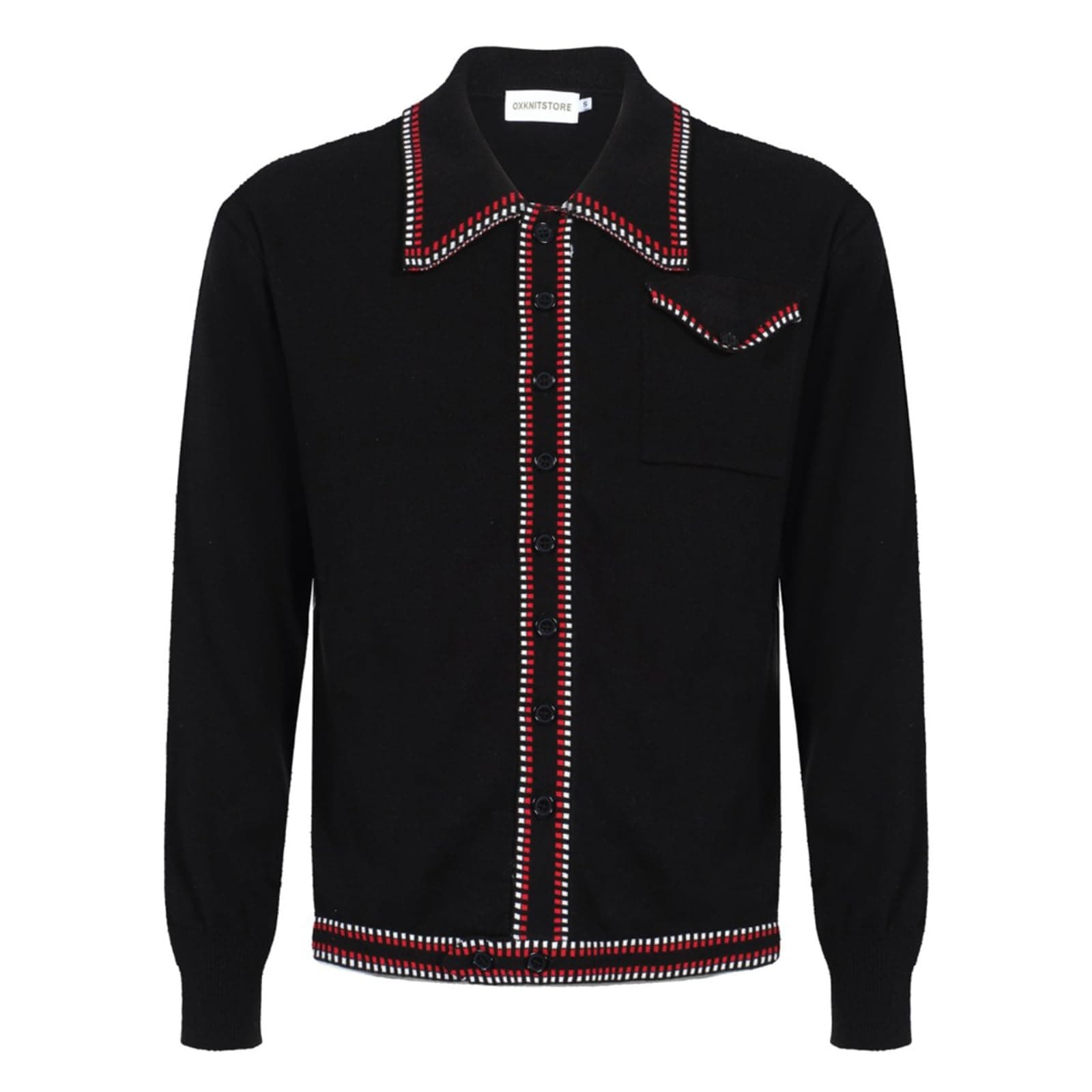 Vintage Poloshirts für Herren - Retro Strickjacke Pullover