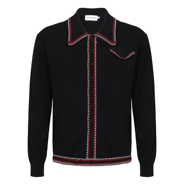 Vintage Poloshirts für Herren - Retro Strickjacke Pullover