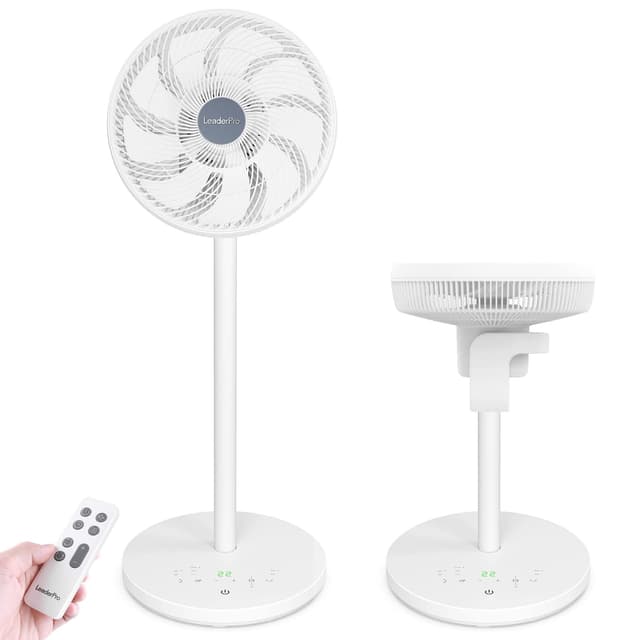 2in1 DC Motor Standventilator - Ventilator Leise 12.8dB 3D Oszillierend mit Fernbedienung