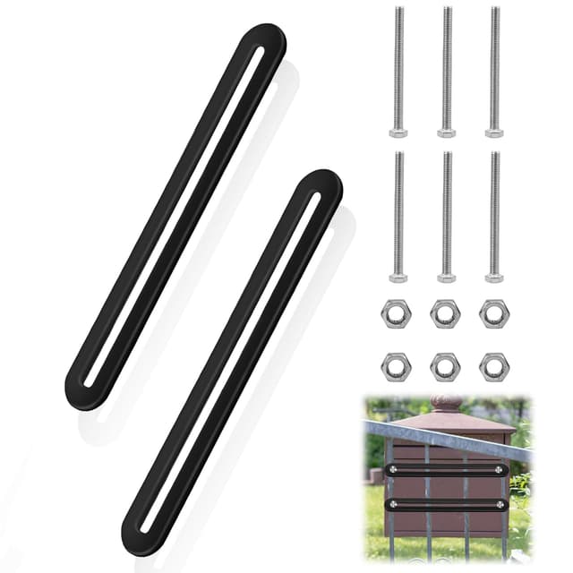 🔩📦 2 Stück Befestigungsset für Zaunbriefkasten - Verstellbare Flachverbinder aus Edelstahl