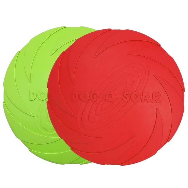 🐶🌊 Vivifying Frisbee Hund, 2 Stück 18cm Hundefrisbee 🟢 + 🔴