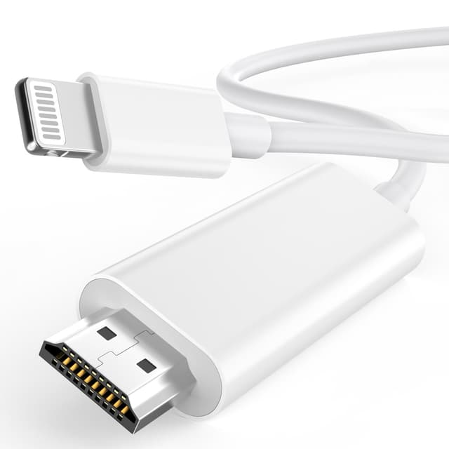 [Apple MFi-Zertifiziert] Lightning auf HDMI-Kabel für iPhone auf TV, 1080P Digitales AV-Adapter Bildschirm Sync Connector