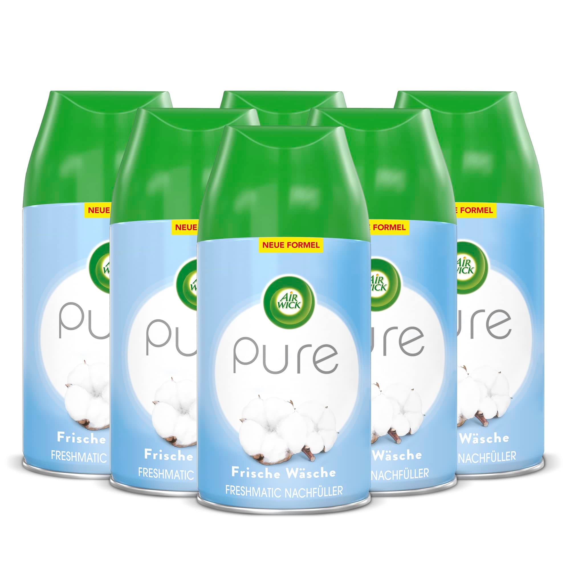 🌿🌸 Air Wick Freshmatic Max Raumspray PURE Nachfüller - Frische Wäsche - 6 x 250 ml - 20.79€