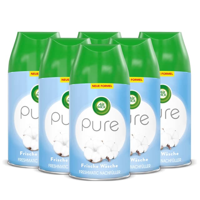 🌿🌸 Air Wick Freshmatic Max Raumspray PURE Nachfüller - Frische Wäsche - 6 x 250 ml - 20.79€